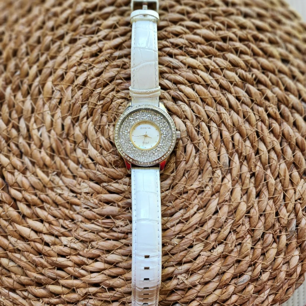 Invicta Angel White Leather Band Watch - Picture 6 of 12